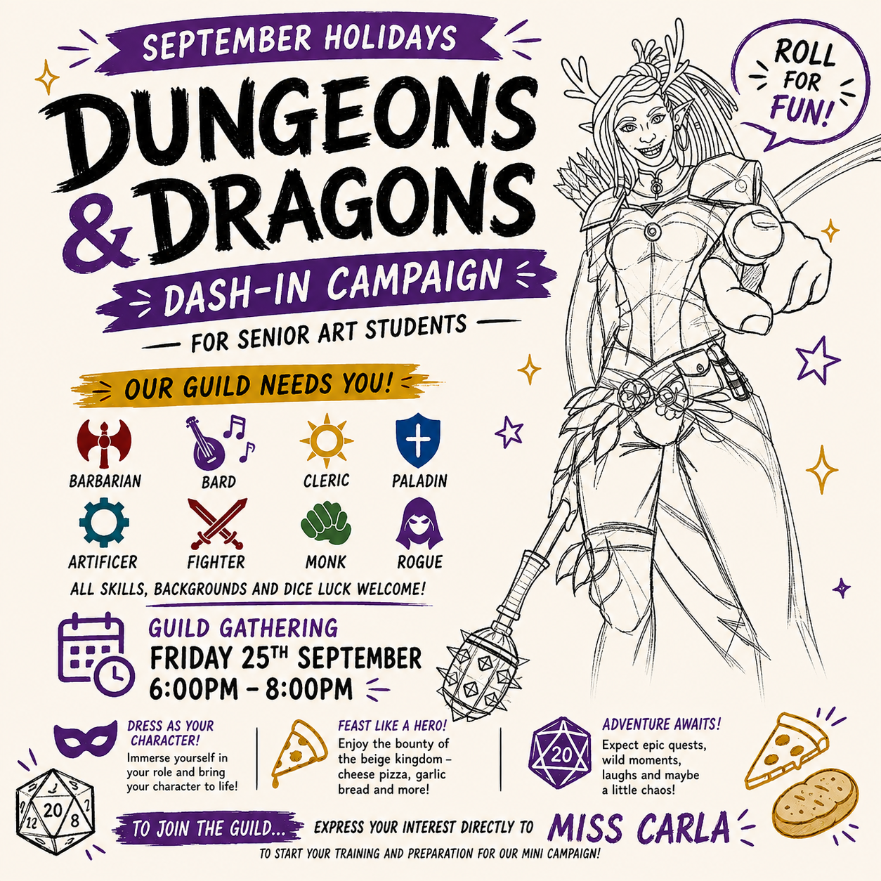 DUNGEONS AND DRAGONS - DASH IN BEGINNER CAMPAIGN - TEENS