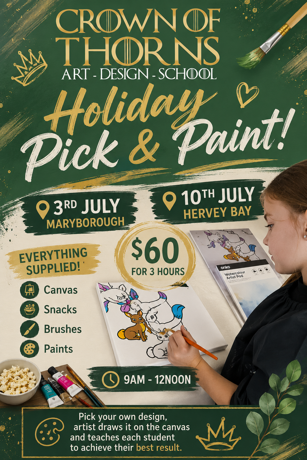 PAINT WORKSHOPS - Kids Pick and Paint Holiday Workshops